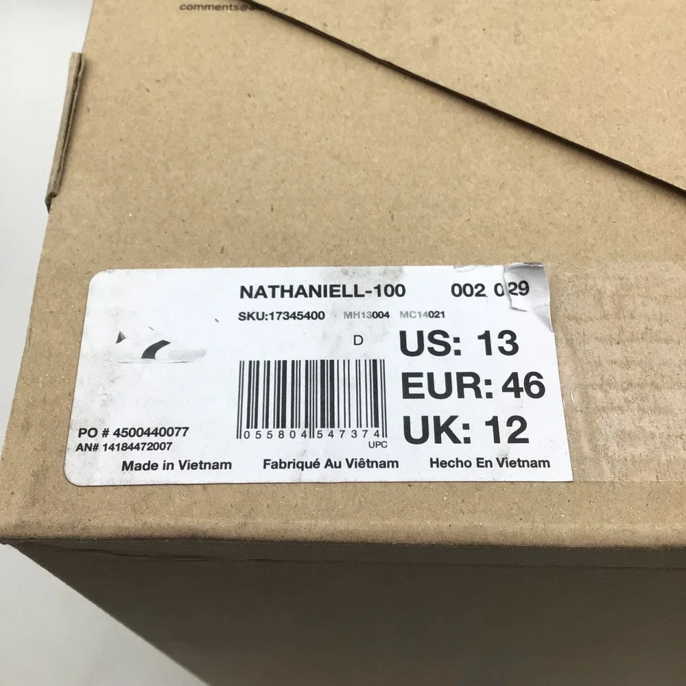 Aldo Nathaniell-100 Mens Sneakers White Black Low‎ Top Trainers Size 13 NEW